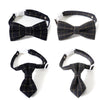 Grey Cat & Dog Bow Tie Collar, Adjustable S (17-32cm)