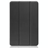 For Nokia T20 Three-folding Holder Custer Texture Leather Tablet Case(Black)