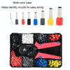 1230pcs /Set Tube-Type Cold-Pressed Terminal Block Crimping Pliers Plastic Box Set