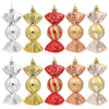 5PCS/Box Christmas Decoration Electroplating Candy Props Gift Box Props(Red)