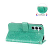 For Samsung Galaxy A36 5G / A56 5G Seven-petal Flowers Embossing Leather Phone Case(Green)