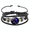 Twelve Constellation Luminous Bracelet Retro Leather Rope Woven Bracelet, Style: Sagittarius