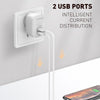 LDNIO A201 2.4A Dual USB Charging Head Travel Direct Charge Mobile Phone Adapter Charger With 8 Pin Data Cable(EU Plug)