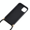 For iPhone 12 mini Wheat TPU Protective Case with Lanyard(Black)