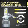 2pcs H4 18W 1800LM 6000K Waterproof IP68 Car Auto LED Headlight with 2 COB LED Lamps, DC 9-36V(White Light)
