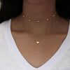 Jewelry Vintage Simple Copper Heart Multi - Layer Clavicle Necklace Wholesale Necklace(gold)