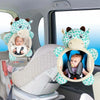 Cartoon Adjustable Safety Seat Car Back Interior Mirror Headrest Rear Facing Mirrors Monitor(Bear)