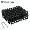 12pcs / Box Anti-Cats Barbed Spike Net Mat Sofas Gate Garden Cats Repellent Tool, Style: With 4 Screws(Black)