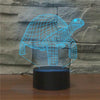 Tortoise Black Base Creative 3D LED Decorative Night Light, Powered by USB and Battery