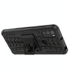 For Alcatel 3L (2021) Tire Texture Shockproof TPU+PC Protective Case with Holder(Black)