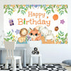 180x110cm Animal Birthday Theme Backdrop Cloth Party Decoration(2023SRB91)