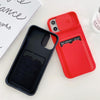 For iPhone 12 / 12 Pro Sliding Camera Cover Design TPU Protective Case With Card Slot & Neck Lanyard(Purple)