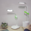WS-8010 LED Fan Desk Lamp Bedside Desk USB Folding Desk Lamp, Colour: Pen Holder Yellow Fan Blade