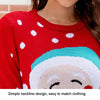 Women Santa Pullover Sweater Alphabet Embroidered Knit Sweater, Size: M(Red)