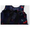 Summer Girls Cherry Pattern Sleeveless Dress, Kid Size:100cm(Navy Blue)