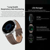 GW69 Smart Watch, Support BT Call / Heart Rate / Blood Pressure / Blood Oxygen(Sliver + Leather Strap Brown)