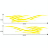 2 PCS/Set D-503 Totem Pattern Car Modified Decorative Sticker(Yellow)