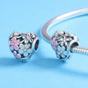 S925 Sterling Silver Beads Small Daisy Flower Heart-shaped Oil Drop Beads