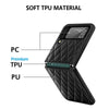 For Samsung Galaxy Z Flip4 Diamond Lattice Hinge Phone Case(Black)