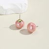 E2208-2 Pink Pearl Stud Earrings Jewelry