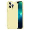 For iPhone 13 Pro Nano Lens Cover Liquid Silicone Phone Case(Yellow)