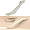 Car Leather Left Side Inner Door Handle Assembly 51417225854 for BMW 5 Series F10 / F18 2011-2017(Creamy-white)