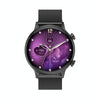 HK39 1.1 inch Smart Stainless Steel Band Watch Support Bluetooth Call/Blood Oxygen Monitoring(Black)