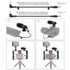 PULUZ 3 in 1 Vlogging Live Broadcast LED Selfie Light Smartphone Video Rig Kits with Microphone + Cold Shoe Tripod Head for iPhone, Galaxy, Huawei, Xiaomi, HTC, LG, Google, and Other Smartphones(Red)