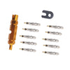 A5587 10 PCS Bicycle French Valve Core with Yellow Disassembly Tool