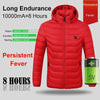 Winter Smart Electric Heating Hooded Jacket, Size:XL(Black)
