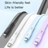 TOTU BL-017 Skin Sense Series USB to 8 Pin Silicone Data Cable, Length:1m(Blue)