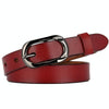 ZK--052 Soft and Wear-resistant Fine Cowhide Belt with Pin Buckle, Length: 115cm(Red Brown)
