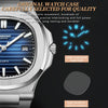 BINBOND B1885 30m Waterproof Retro Luminous Square Men Quartz Watch, Color: White Steel-Black
