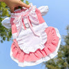 Pink Pet Maid Dress with Leash, Size L