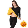 Men Women Gold Velvet Thickened Cold-Proof Thermal Underwear Set, Color: Female Black(XXL)