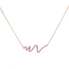 S925 Sterling Silver Necklace Women ECG Accessory Necklace(Rose Gold)