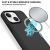 For iPhone 13 Shockproof MagSafe Armor PC Hybrid TPU Phone Case(Black)