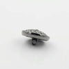 Black 100 PCS Hollow Flower Shape Metal Button Clothing Accessories, Diameter:22mm