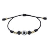 5 PCS Devil Eye Adjustable Crystal Beaded Bracelet(Black)