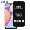 For Samsung Galaxy A10s 25pcs High Aluminum Large Arc Full Screen Tempered Glass Film