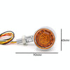 1pair Motorcycle Universal Retro LED Turn Signal Light(Electroplating Shell Yellow Cover)