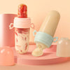 Portable Dual-purpose Baby Food Feeding Spoon Fruit Vegetable Silicone Feeding Pacifier Bottle(Green)