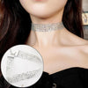 Ladies Simple Temperament Joy Super Flash Mesh Sequins Necklace Clavicle Chain(Silver)