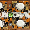 Halloween Cartoon Linen Placemat Kitchen Restaurant Decorative Insulation Pad(Pumpkin)