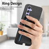 For Samsung Galaxy F15 / M15 Retro Cross Leather Ring Side Insert Card Bag MagSafe Phone Case(Black)