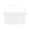 Portable Cosmetic Case Cosmetic Storage Box with Handle & Makeup Mirror & Table Lamp (White)