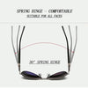 Men Oversized Aviation Metal Frame Spring Temple Polarized Sunglasses Male  Pilot Male Driving Sun Glasses(Black Frame)