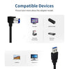 JUNSUNMAY USB 3.0 A Male to USB 3.0 B Male Adapter Cable Cord 1.6ft/0.5M for Docking Station, External Hard Drivers, Scanner, Printer and More(Up)