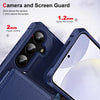 For Samsung Galaxy A35 5G Horizontal Flip Card Bag Holder Leather Phone Case(Dark Blue)