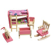 Dollhouse Furniture Set Wooden Bunk Beds